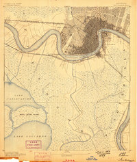 1891 Map of New Orleans, 1898 Print