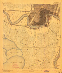1891 Map of New Orleans, 1912 Print