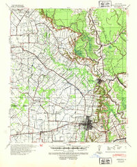 1939 Map of Opelousas, 1954 Print