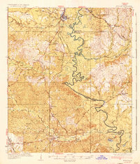 preview thumbnail of historical topo map of Pollock, LA in 1936