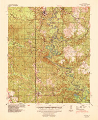 1941 Map of LaSalle County, LA, 1953 Print