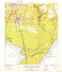 Download a high-resolution, GPS-compatible USGS topo map for Ponchatoula, LA (1953 edition)