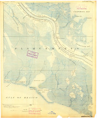 preview thumbnail of historical topo map of Plaquemines County, LA in 1892