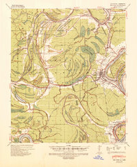 1939 Map of Red Gum, 1941 Print