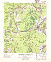 1939 Map of Red Gum, 1954 Print