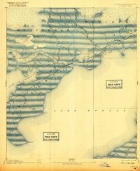 1893 Map of Rigolets, 1917 Print