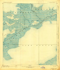 1893 Map of Rigolets, 1924 Print
