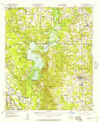 1956 Map of Ringgold, LA, 1957 Print
