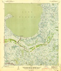 Download a high-resolution, GPS-compatible USGS topo map for Shell Beach, LA (1941 edition)