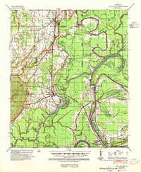 Download a high-resolution, GPS-compatible USGS topo map for Sicily Island, LA (1954 edition)