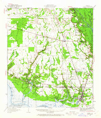 1950 Map of Slidell, LA, 1962 Print