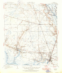 1935 Map of Slidell, LA, 1951 Print