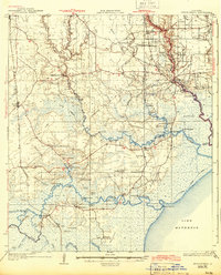 1934 Map of Springfield, LA, 1943 Print