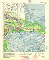 1942 Map of St. Bernard, 1949 Print