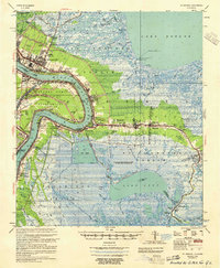 Download a high-resolution, GPS-compatible USGS topo map for St Bernard, LA (1955 edition)