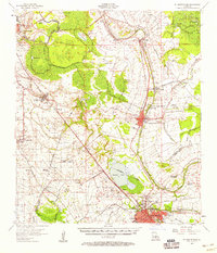 1957 Map of New Iberia, LA, 1958 Print