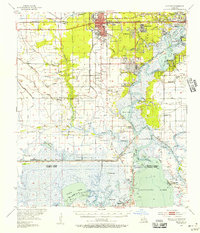 1955 Map of Sulphur, 1956 Print