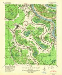 1939 Map of Mound, LA, 1941 Print