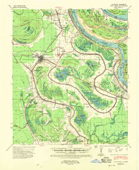 1939 Map of Mound, LA, 1958 Print