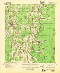 1935 Map of Franklin County, LA, 1954 Print