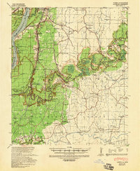 1939 Map of Yokena, 1942 Print