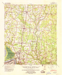 1939 Map of Central, LA, 1958 Print