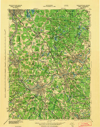 preview thumbnail of historical topo map of Lowell, MA in 1943
