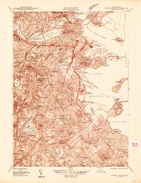 Download a high-resolution, GPS-compatible USGS topo map for Boston South, MA (1944 edition)
