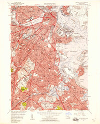 Download a high-resolution, GPS-compatible USGS topo map for Boston South, MA (1958 edition)