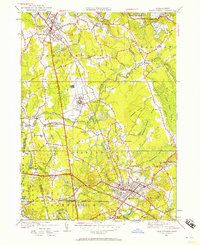 Download a high-resolution, GPS-compatible USGS topo map for Bridgewater, MA (1957 edition)