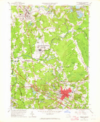Download a high-resolution, GPS-compatible USGS topo map for Bridgewater, MA (1964 edition)