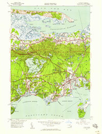 preview thumbnail of historical topo map of Barnstable County, MA in 1950