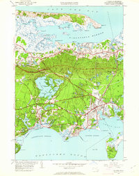 preview thumbnail of historical topo map of Barnstable County, MA in 1950