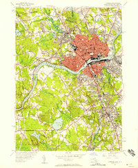 preview thumbnail of historical topo map of Lawrence, MA in 1955