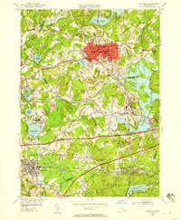 preview thumbnail of historical topo map of Worcester County, MA in 1953