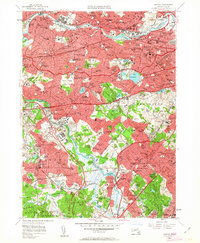 Download a high-resolution, GPS-compatible USGS topo map for Newton, MA (1963 edition)
