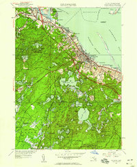 preview thumbnail of historical topo map of Plymouth County, MA in 1950