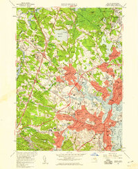 preview thumbnail of historical topo map of Salem, MA in 1956