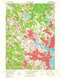 preview thumbnail of historical topo map of Salem, MA in 1956