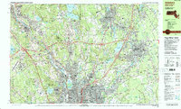 Download a high-resolution, GPS-compatible USGS topo map for Attleboro, MA (1987 edition)