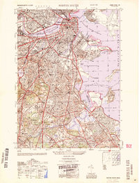 Download a high-resolution, GPS-compatible USGS topo map for Boston South, MA (1954 edition)