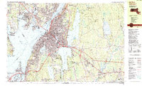 preview thumbnail of historical topo map of Fall River, MA in 1985
