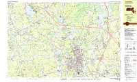 Download a high-resolution, GPS-compatible USGS topo map for Taunton, MA (1987 edition)