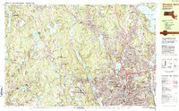preview thumbnail of historical topo map of Worcester County, MA in 1983