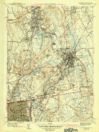 Download a high-resolution, GPS-compatible USGS topo map for Attleboro, MA (1943 edition)