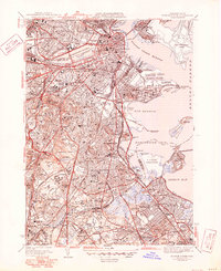 Download a high-resolution, GPS-compatible USGS topo map for Boston South, MA (1950 edition)