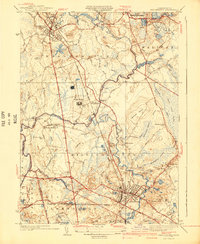 Download a high-resolution, GPS-compatible USGS topo map for Bridgewater, MA (1940 edition)
