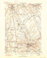 Download a high-resolution, GPS-compatible USGS topo map for Bridgewater, MA (1950 edition)