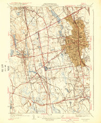 Download a high-resolution, GPS-compatible USGS topo map for Brockton, MA (1941 edition)