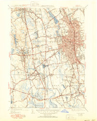 Download a high-resolution, GPS-compatible USGS topo map for Brockton, MA (1951 edition)